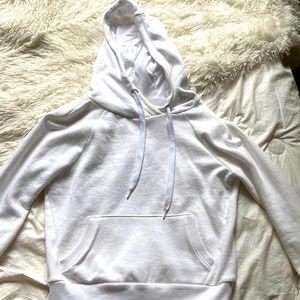 girls all white 90 degree hoodie